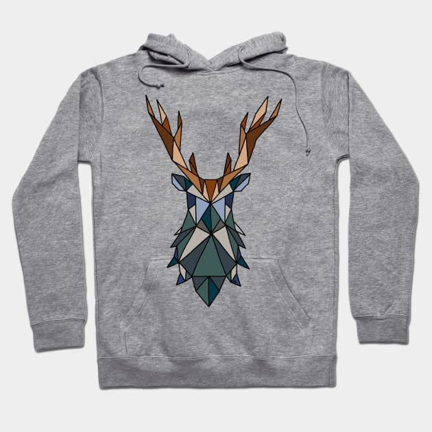 Geometric Deer Hoodie by HLeslie Design